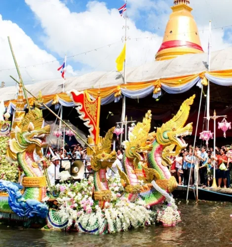 ประเพณีรับบัว วัดบางพลีใหญ่ใน จ.สมุทรปราการ